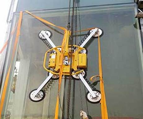 a triple glaazing manipulator used for high rise building construction in the United States